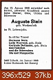 Klicke auf die Grafik fr eine grere Ansicht 

Name:	UD 196803 Sterbeanzeige Auguste Stein.jpg 
Hits:	1243 
Gre:	36.8 KB 
ID:	19128