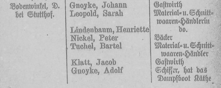 Name:  Bodenwinkel - Adreßbuch 1888 - LK Danzig.jpg
Hits: 685
Gre:  32.9 KB