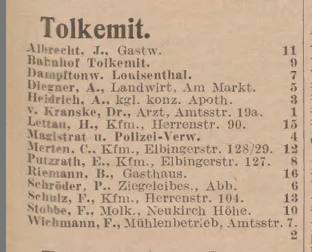 Name:  Telefonbuch 1914 im Bereich der Provinzen Ost- und Westpr., Pommern und Posen.jpg
Hits: 510
Gre:  28.7 KB