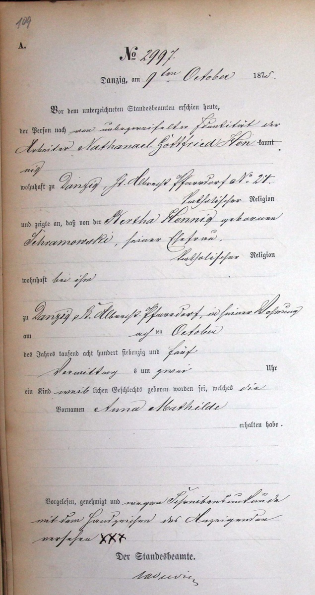 Name:  1875-10-08_Geburtseintrag Hennig, Anna Mathilde.jpg
Hits: 593
Gre:  264.1 KB